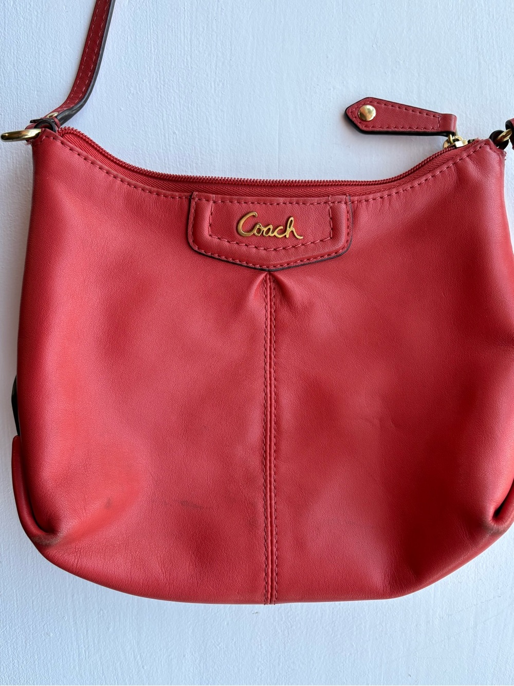 Coach Red Leather Crossbody Bag